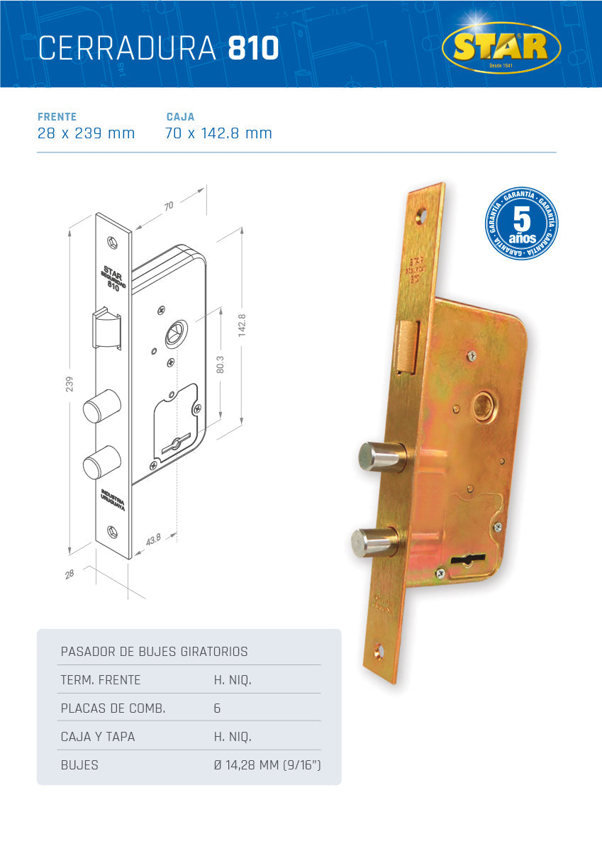 Cerradura 810 Alima Hierros