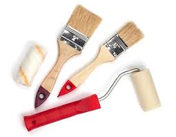 Insumos para pintura (pinceles, rodillos, diluyentes, cinta papel)